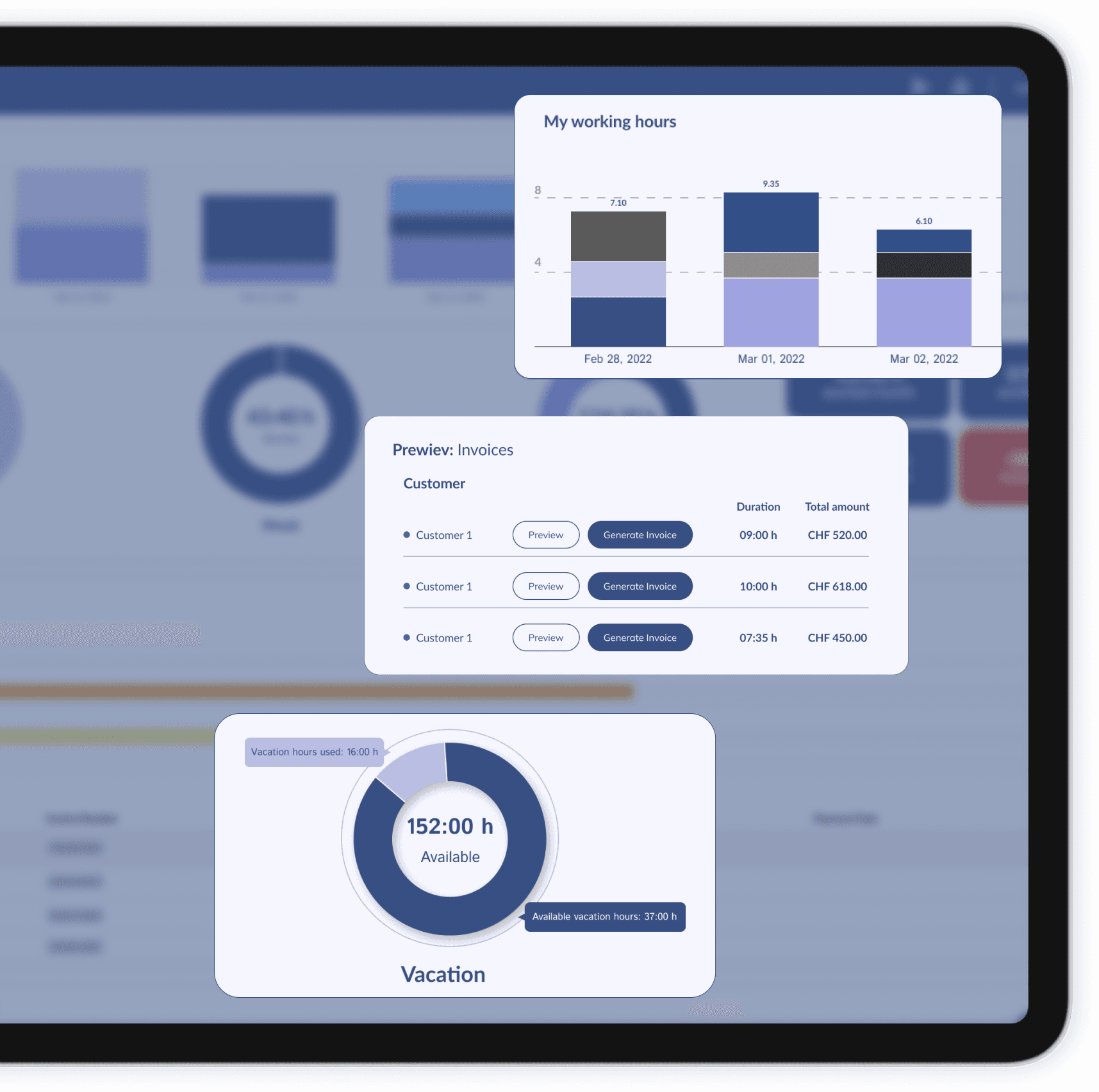 Demonstration of organitz interface